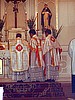 Solemn High Mass Set, White/Red/Gold